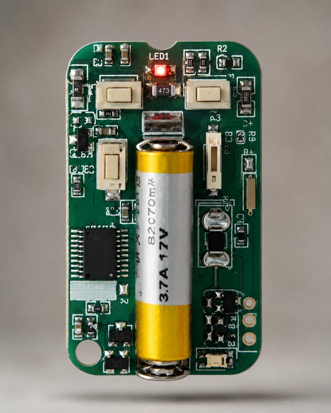 Uncoated green PCB board